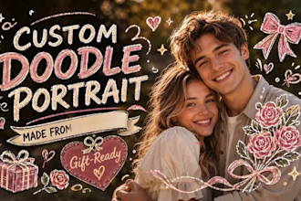 turn your photo into a personalized doodle artwork