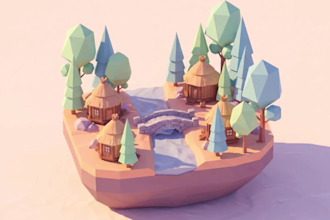 create low poly 3d game props and assets for your game
