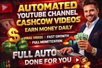 create youtube automated  channel and create cashcow videos