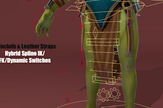 import bone to your 3d character,spline ik fk rig,joint twist,52 arkit,animat3d
