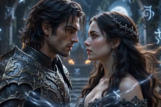 create dark magical world dragons witches mythical fantasy romance book trailer