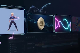 create nft animation, 3d nft art, animated GIF, crypto collectibles