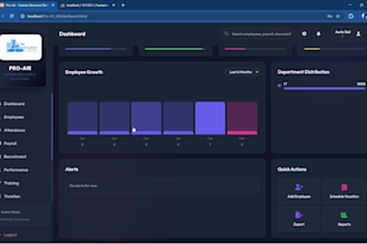 develop a custom business web system or dashboard
