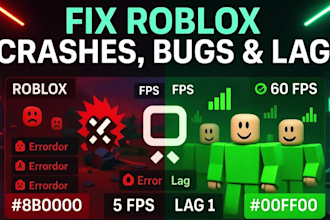 fix roblox bugs, crashes, lag, errors optimize your game performance fast