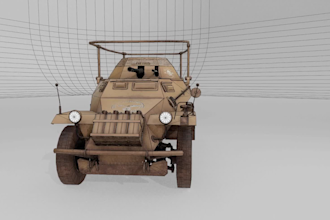 create professional 3d military and industrial vehicles