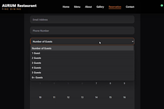 build a restaurant website