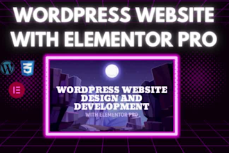 design and develop websites with elementor pro