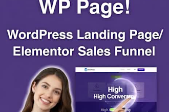 create a high converting landing page with elementor for leads  sales