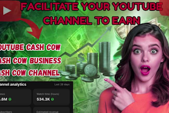 facilitate youtube cash cow, cash cow video, cash cow channel to earn passively