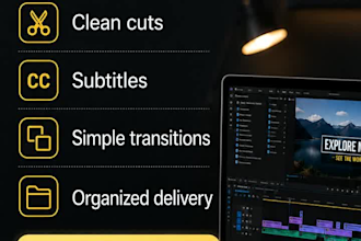 edit simple and clean videos with subtitles for social media