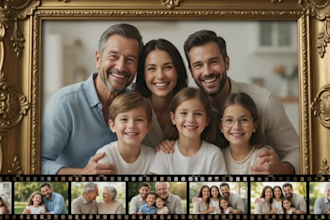 create a professional funeral memorial slideshow video