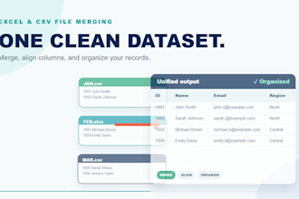 merge and consolidate your excel or CSV files