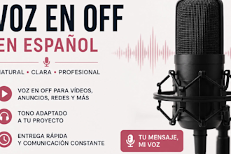 natural spanish voice over for videos and projects