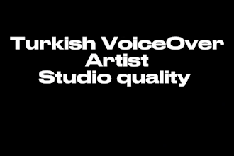 provide professional turkish male voice over for ads