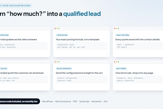 build a wordpress cost calculator, quote form and product configurator
