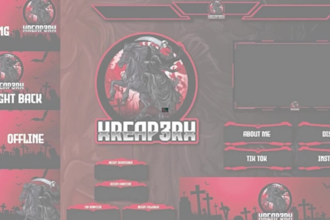 create professional twitch overlay, animated stream overlay stream overlay logo