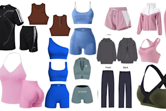 design clothing tech pack sportswear design activewear tech pack gymwear