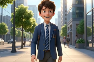 create 3d pixar animation 3d character pixar style 3d style ai animation
