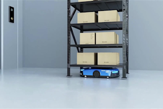 do 3d industrial robotic animation warehouse  factory explainer, technical video