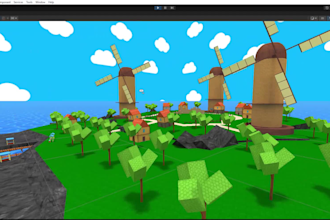 design low poly 3d game ready environment for unity