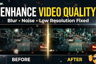 enhance video quality fix blur noise and improve resolution professionally