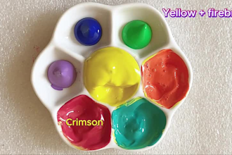 create satisfying color mixing videos for social media video