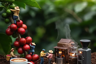 create realistic ai miniature  food art tiny food scenes and cinematic video ads