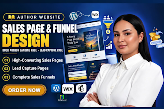 sales page sales funnel book author landing page lead capture page author page
