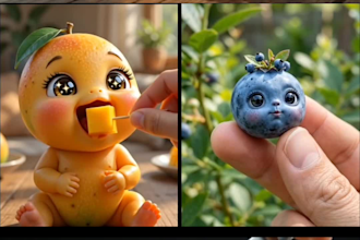 create satisfying ai fruit cutting and eating videos for you