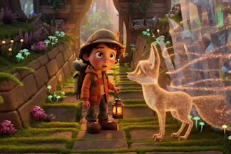 create cinematic 3d animation in pixar style