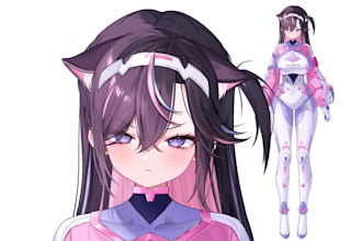 design and rig live2d model vtuber rigging vtuber commission for vtube studio