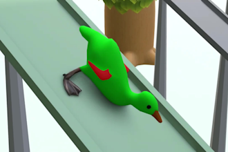 create viral 3d animal road crossing like kids cartoon videos