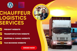 redesign taxi rental booking website transport logistics website chauffeur app