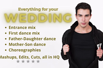 mix or edit songs for your wedding, choreographies and other events