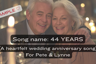 create a personalised heartfelt song for your special person or occasion