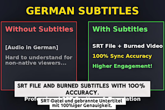 add german and bengali subtitles and captions to your video