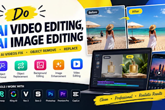 do ai video editing, ai image editing, ai videos fix object remove replace