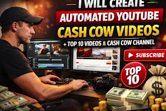 create automated youtube cash cow videos, top10 videos and cash cow channel