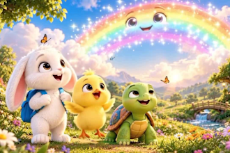 create 3d kids animation, nursery rhymes, cartoon video for kids