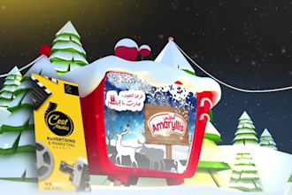 create a christmas and festive 3d logo intro in 24 hrs