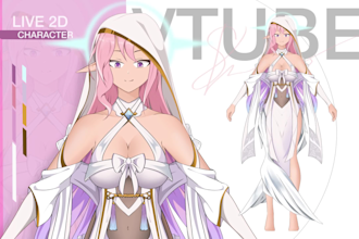 design live 2d vtuber model for streaming