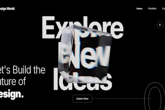 create 3d website, 3d landing page, 3d crypto website