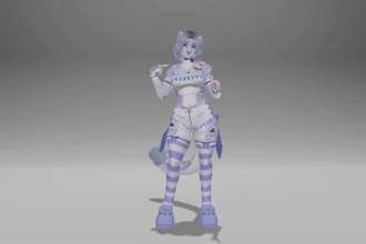 vrchat avatar rigging vrc character toggles physbone vrm model 3d avatar