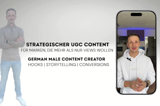 create strategic german male ugc ads