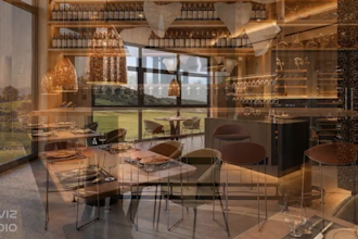 create 3d restaurant, cafe and bar interior rendering