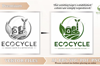 manually recreate and vectorize your logo or sketch