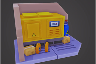 create stylized 3d game props and environment assets