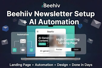 setup beehiiv newsletter, beehiiv landing page, beehiiv automation ai newsletter