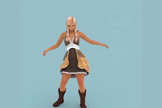 do 3d character animation, 3d anime character  cartoon animation, kids animation