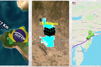 create cinematic map animations and travel videos